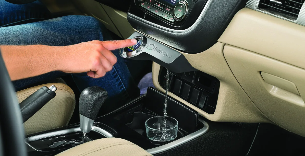 Watergen ON Board dispensing fresh water inside a vehicle cabin