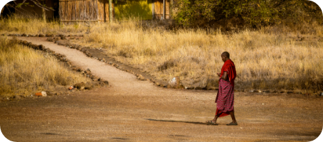 Walking in desert