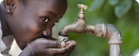 Girl drinking water
